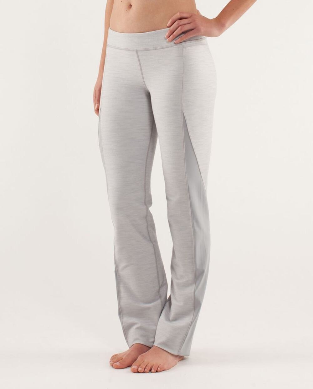 Lululemon Straight To The Studio Pant Reversible Slub Denim Silver Slate Size 8